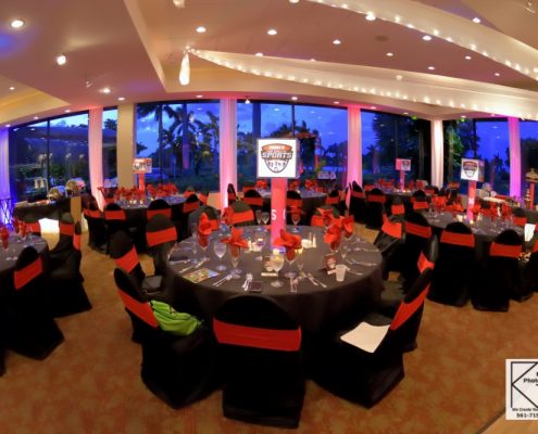 a dinning reception area